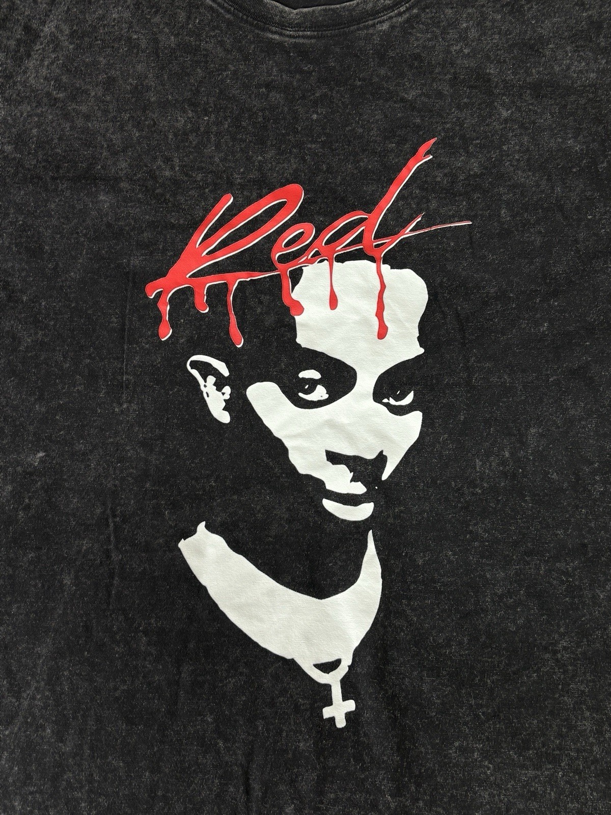 Playboi Carti Whole Lotta Red T-Shirt Medium Mineral Wash Acid Wash Rap Tee gallery