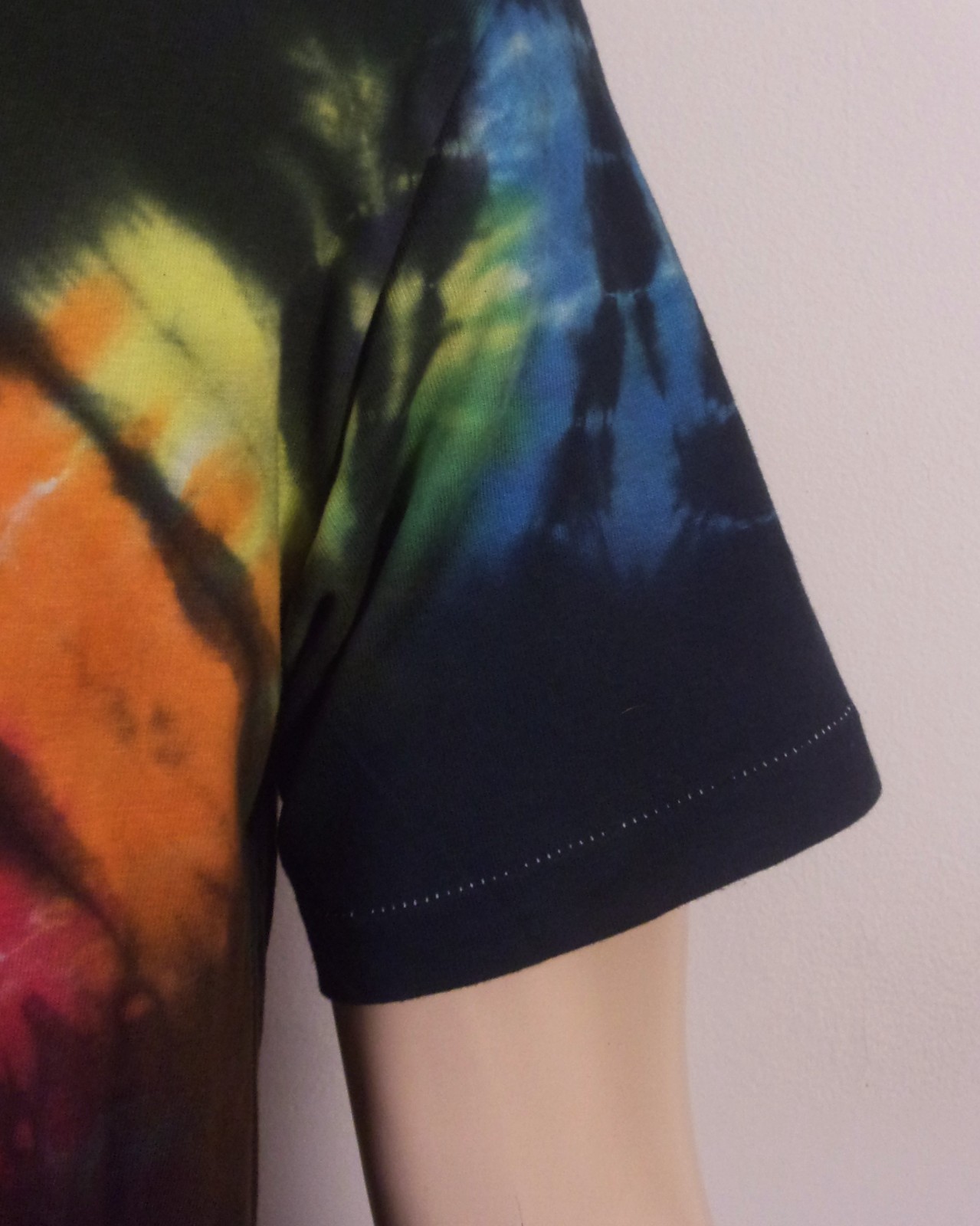 vintage 70s 80s single stitch Chevron Tie Dye T-Shirt soft thin Jam Band SZ L gallery