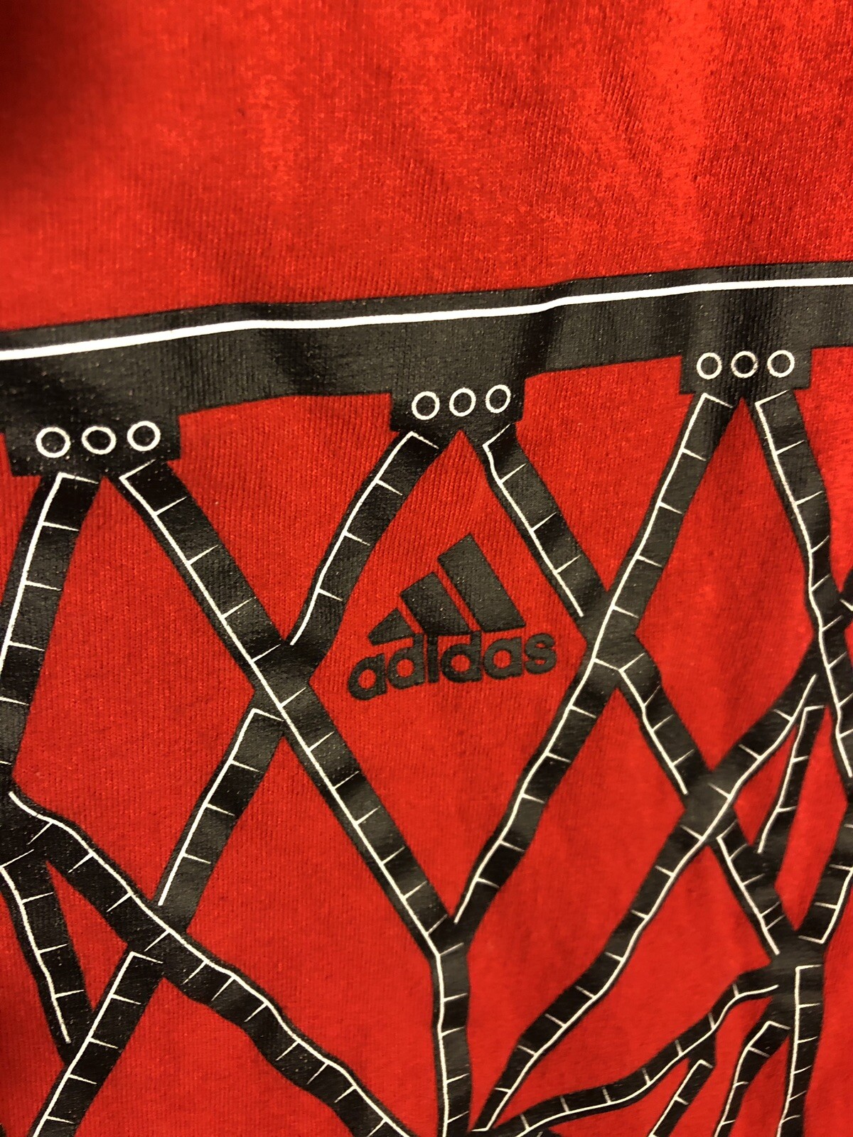 Men’s Adidas Basketball Hoop Net Graphic Athletic Performance Go To Tee Shirt M gallery