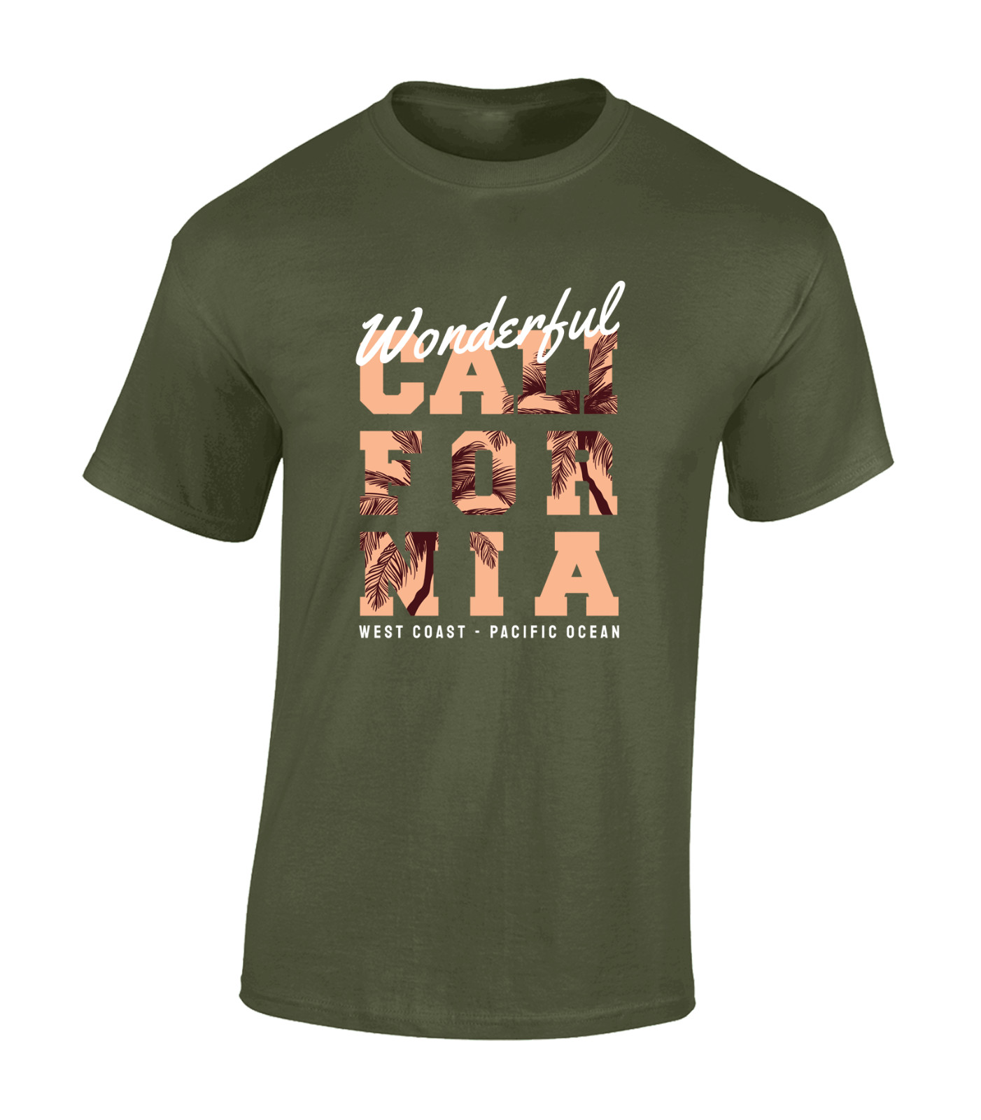 WONDERFUL CALIFORNIA MENS T SHIRT USA SUMMER HOLIDAY CLOTHING CASUAL TOP gallery