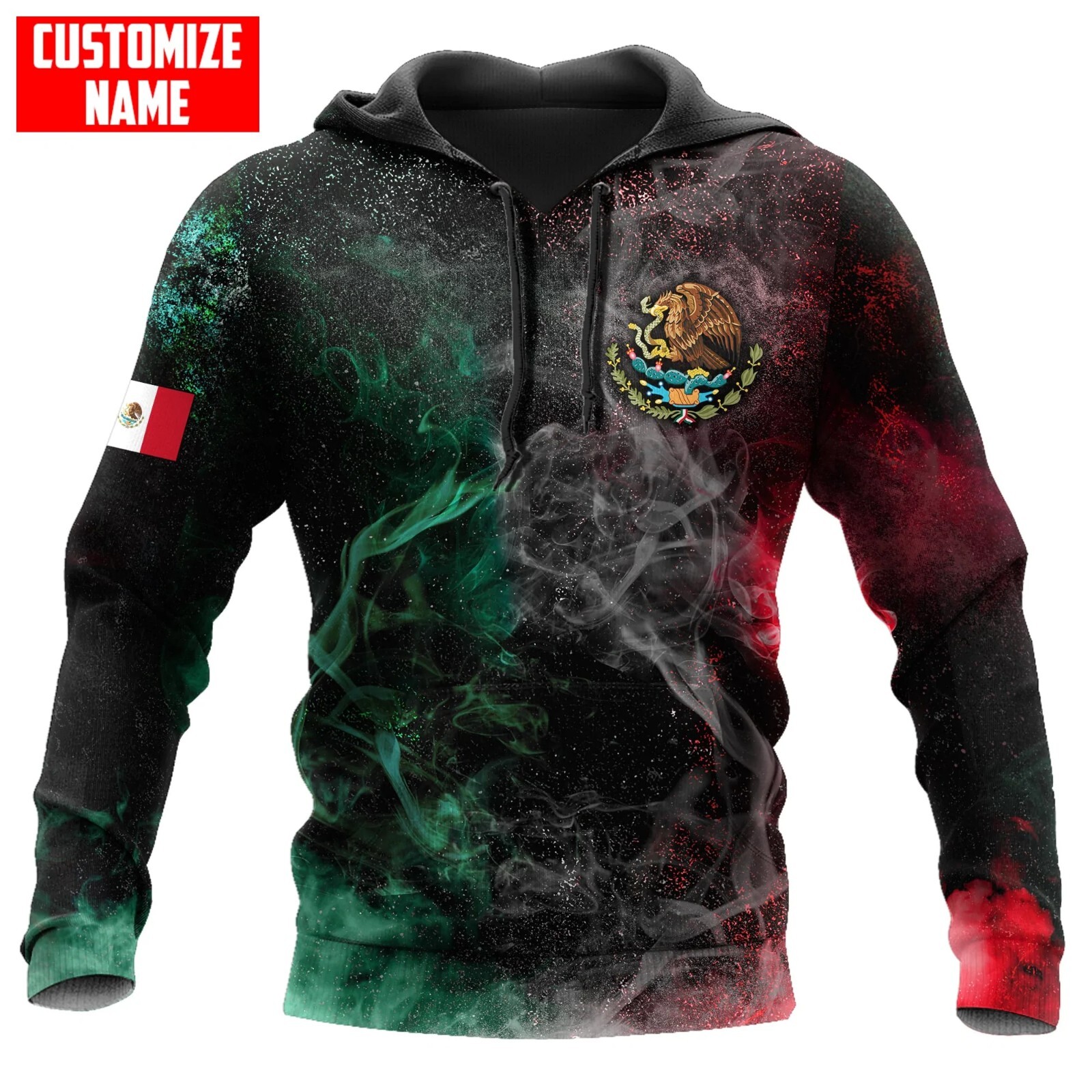 Personalized Mexico All Over Printed Unisex Hoodie, 3D Mexican Hoodie