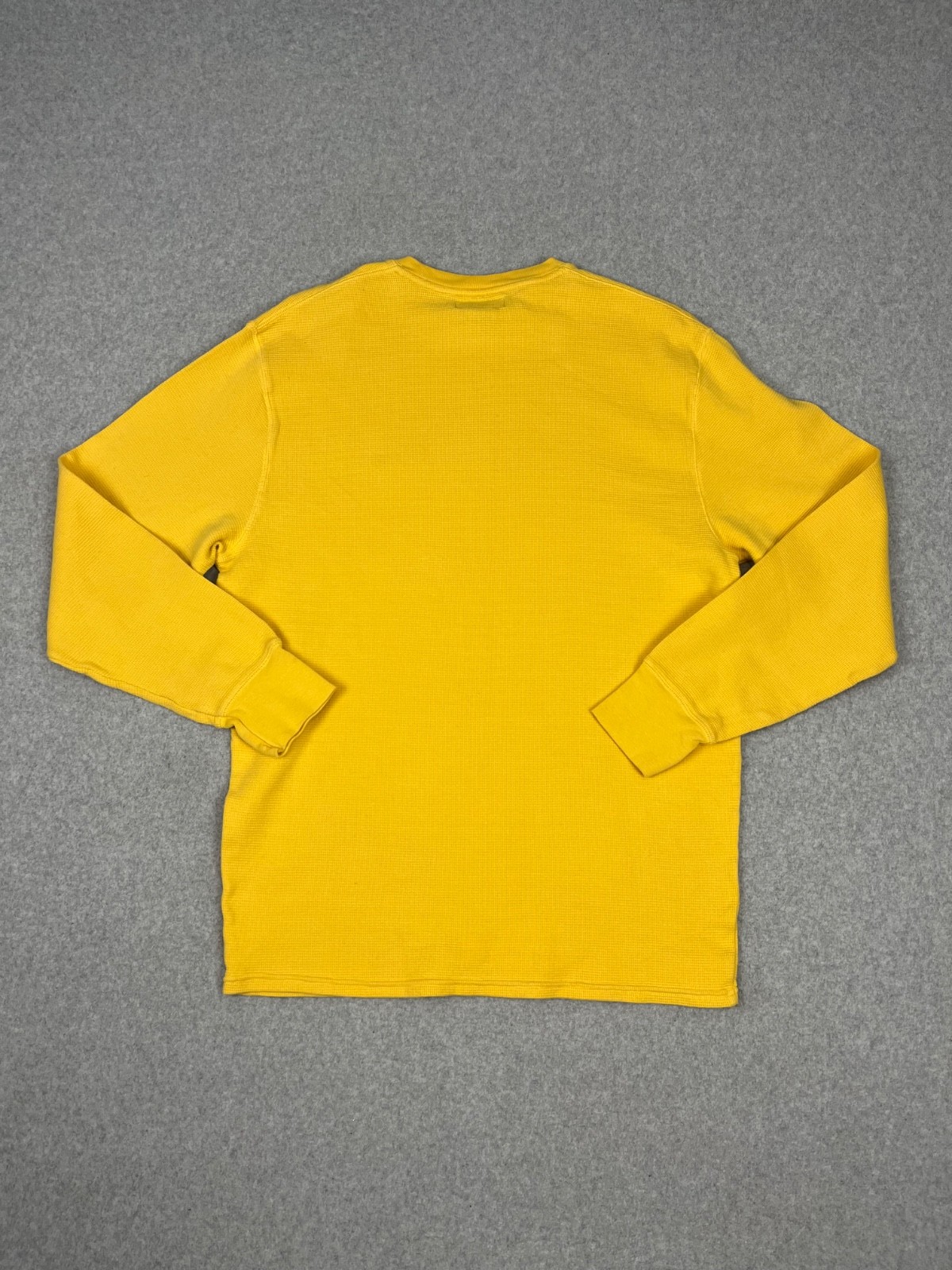 Polo Ralph Lauren Shirt Mens XL Yellow Waffle Knit Long Sleeve Crew Neck gallery