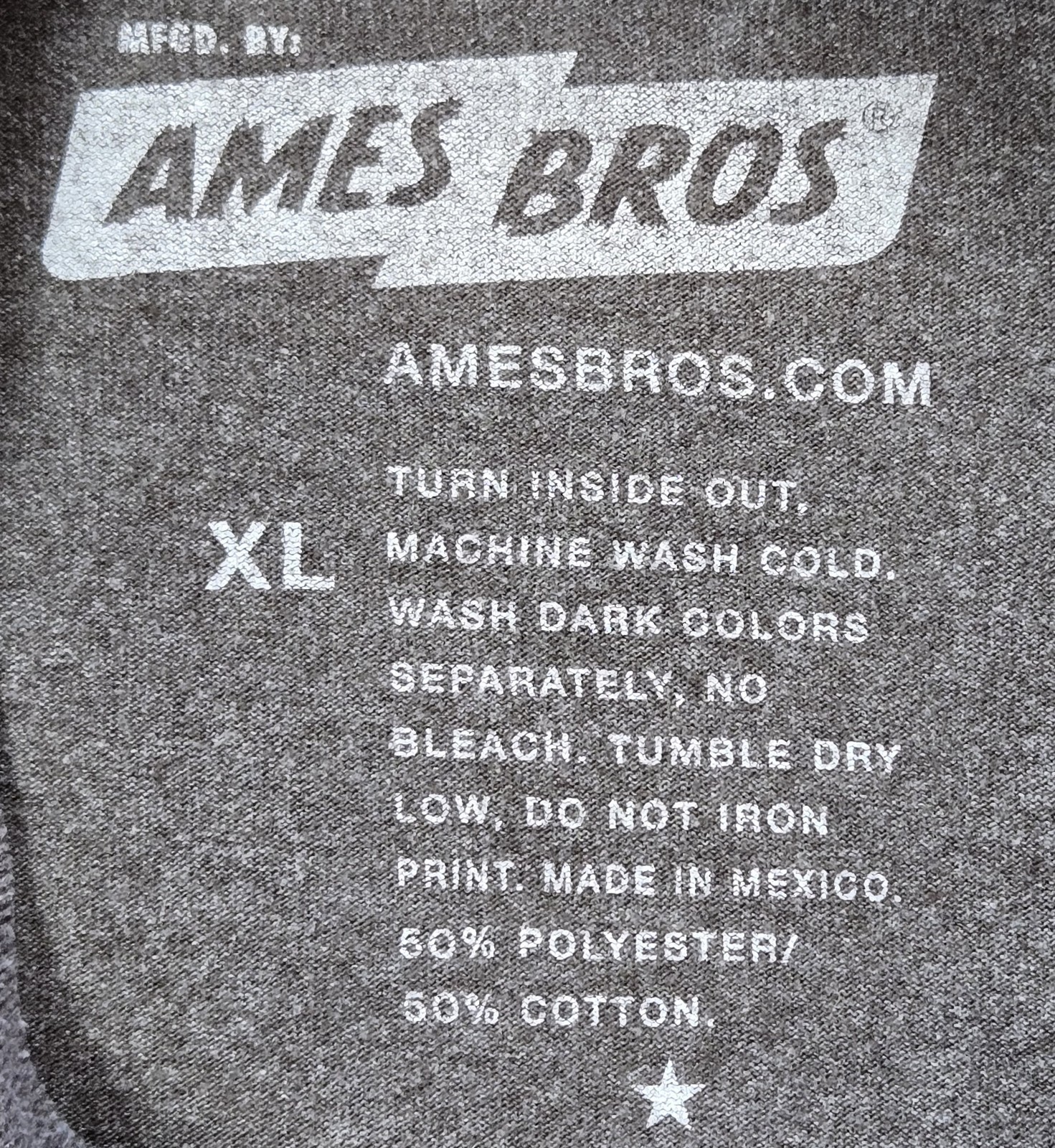 Ames Bros Bear Printed T-Shirt Mens Sz XL, Brown, Heavy-duty, Logo, Crew Neck gallery