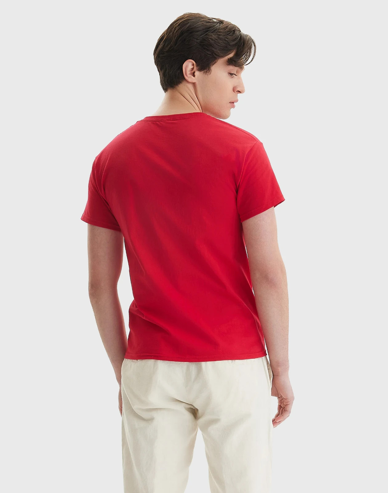 Hanes Men Crew neck T-Shirt 4-Pack ComfortSoft 100% Cotton Heavyweight Tee Plain gallery