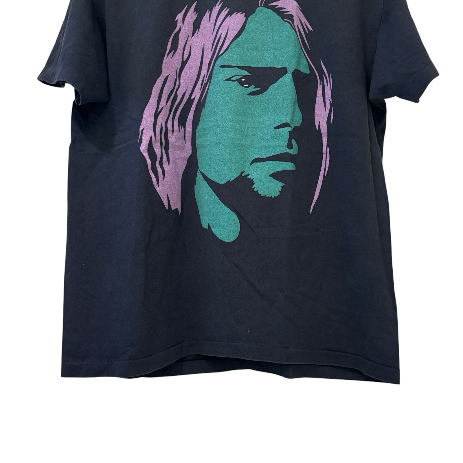 Nirvana 90s Kurt Cobain “Its Better To Burn Out Than Fade Away” REPRINT Shirt L gallery
