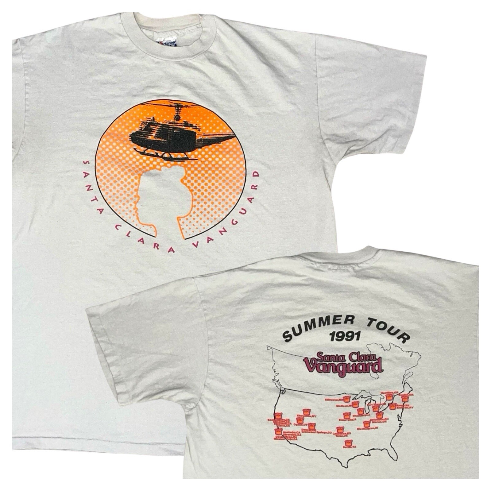 Vintage Santa Clara Vanguard T Shirt 1991 Summer Tour Mens X-LARGE Double Sided gallery