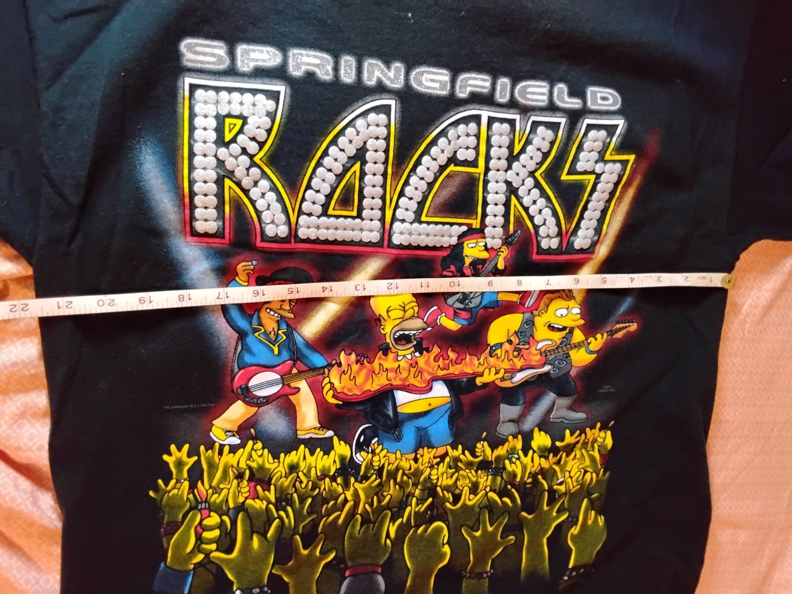 The Simpsons Shirt Mens XL Black Springfield Rocks Concert Homer Apu Otto Barney gallery