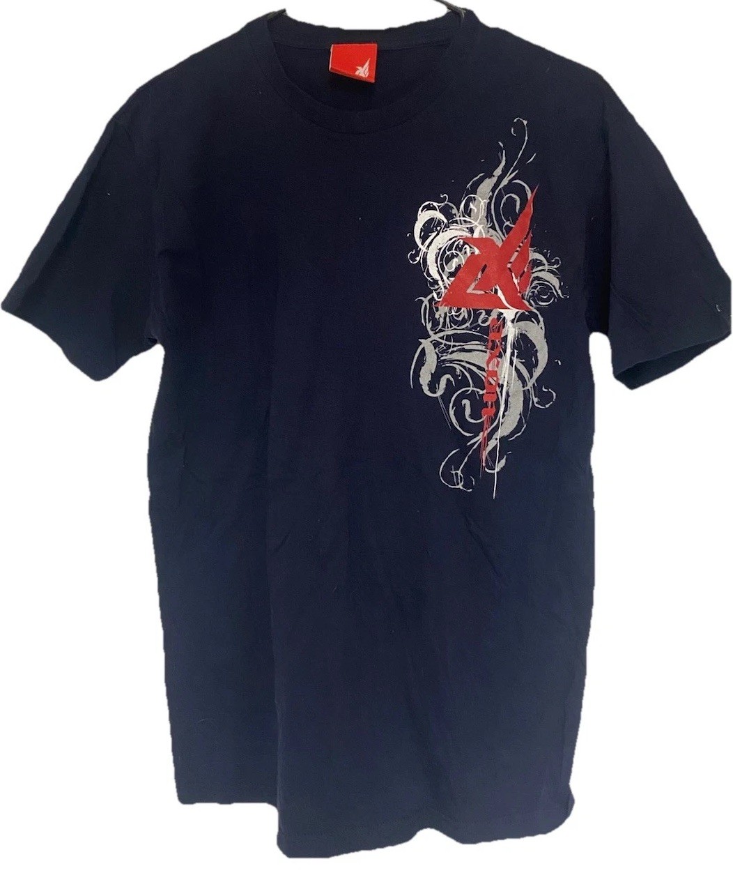Y2K Tattoo Graphic Tee Mens M Navy Grunge Streetwear Skater Goth Punk Shirt gallery