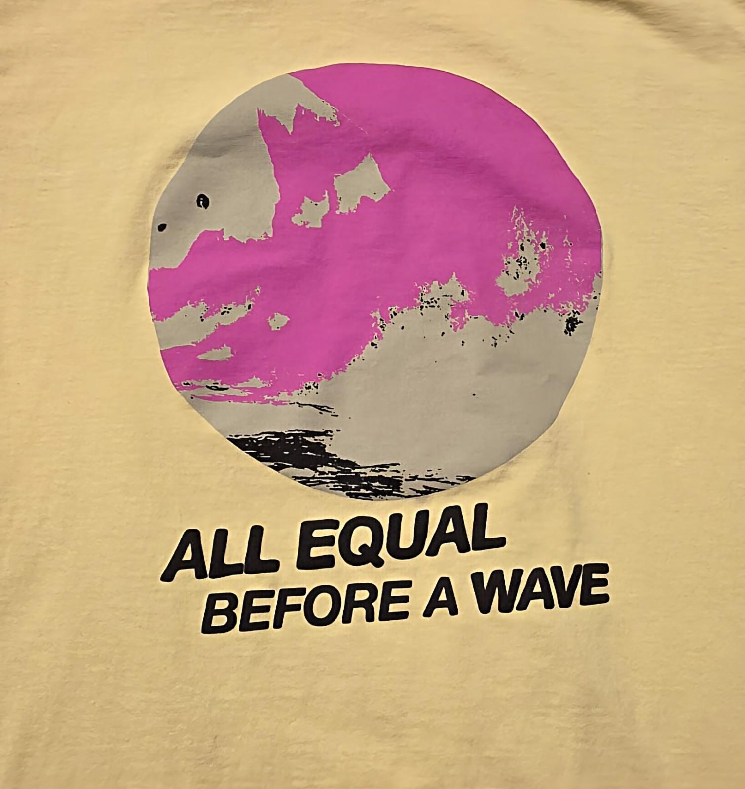 Ambush T-Shirt Size 3 (Fits US L) Yellow All Equal Before A Wave Graphic T-shirt gallery