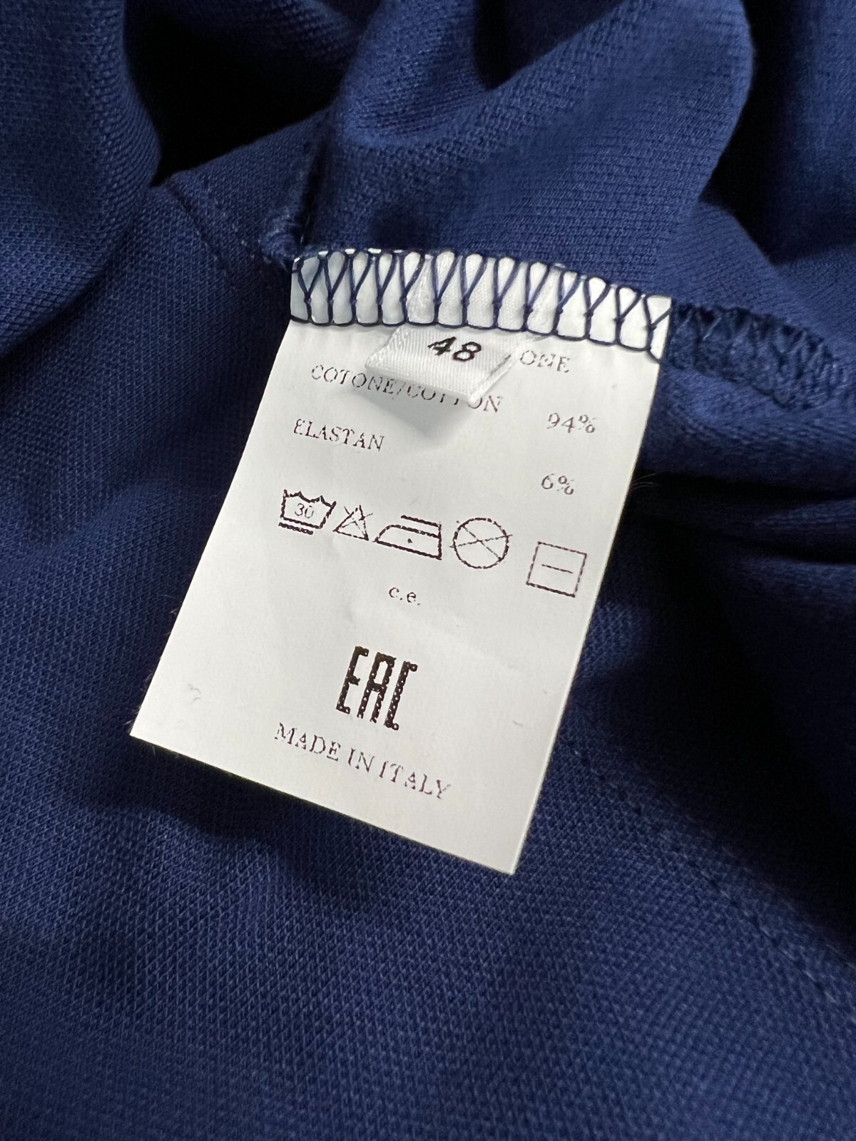 Men's Light Blue Honeycomb Half Sleeve T-shirt FERRANTE 41U31101 MADE IN ITALY gallery