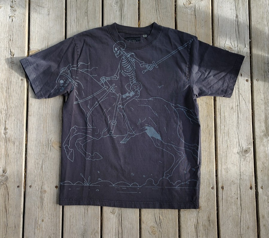 Pacsun Los Angeles Unforgotten Skeleton Oversized T-Shirt Size Small gallery