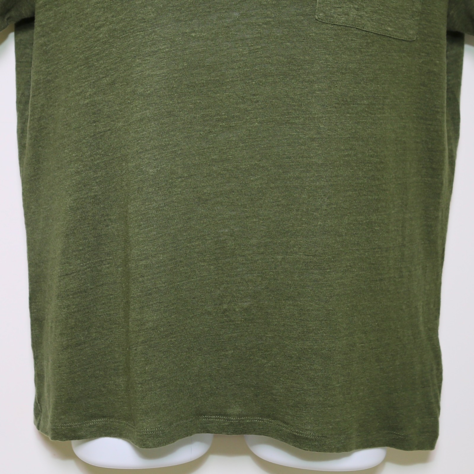 MC2 SAINT BARTH - Green 100% Linen Short Sleeve Crewneck T-Shirt - Men's Medium gallery