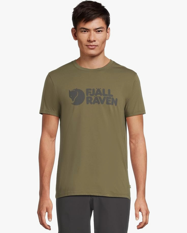 NEW Fjallraven Men's Logo T Shirt size Small army green Fjällräven Logo T-Shirt gallery