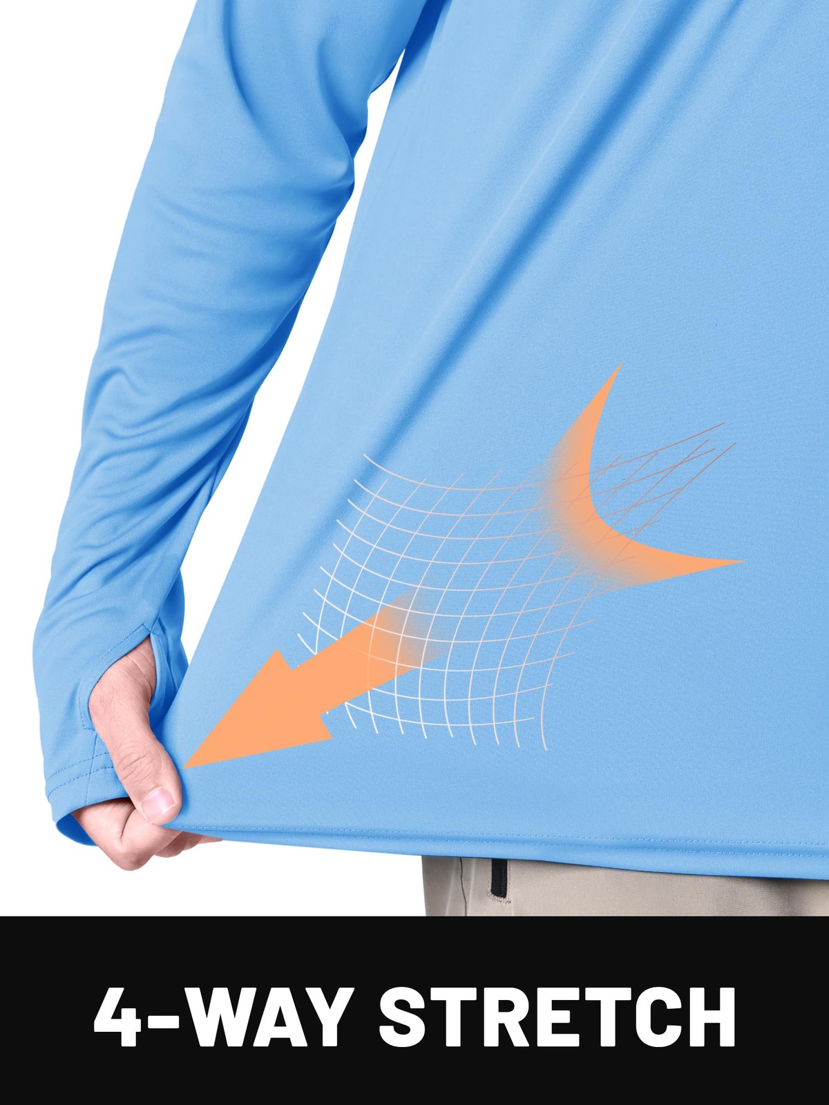 UPF50+ Mens Sun Block Hoodie Long Sleeve Skin Protection Sun Shirts Fishing Tops gallery