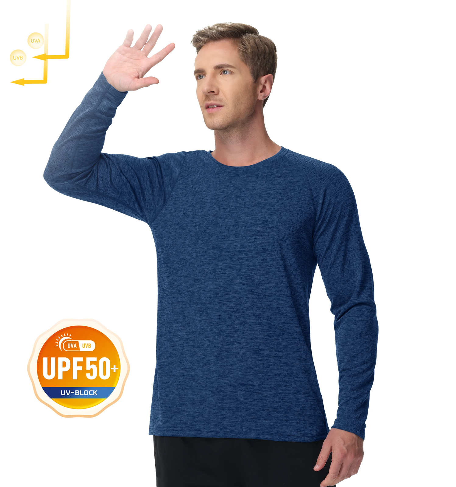 Mens Sports Shirt Long Sleeve UPF50+ Quick Dry Breathable Outdoor Fitness gallery