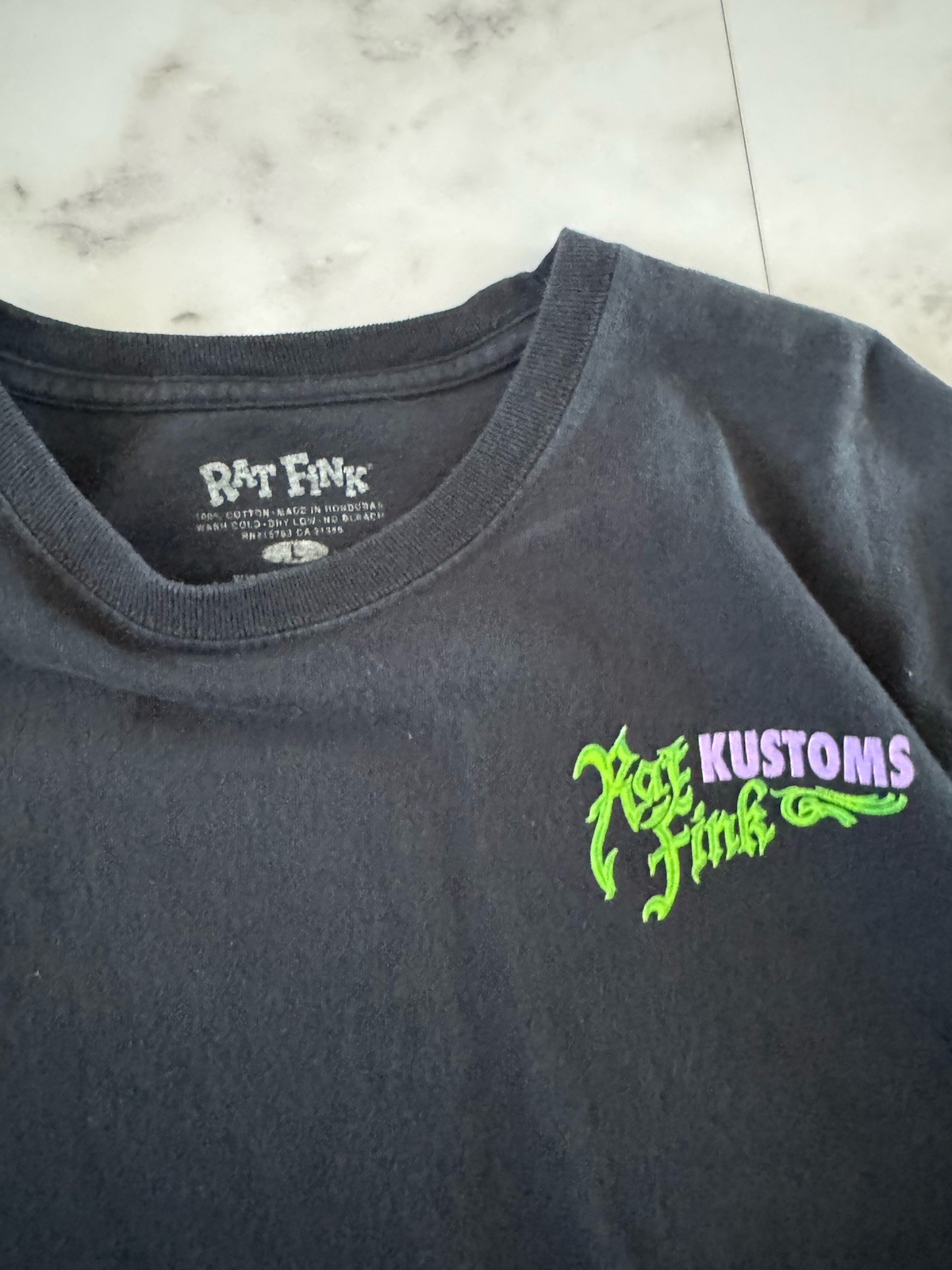 Men’s Rat Funk T Shirt Size Large Dope Graphic Print Design On Back gallery