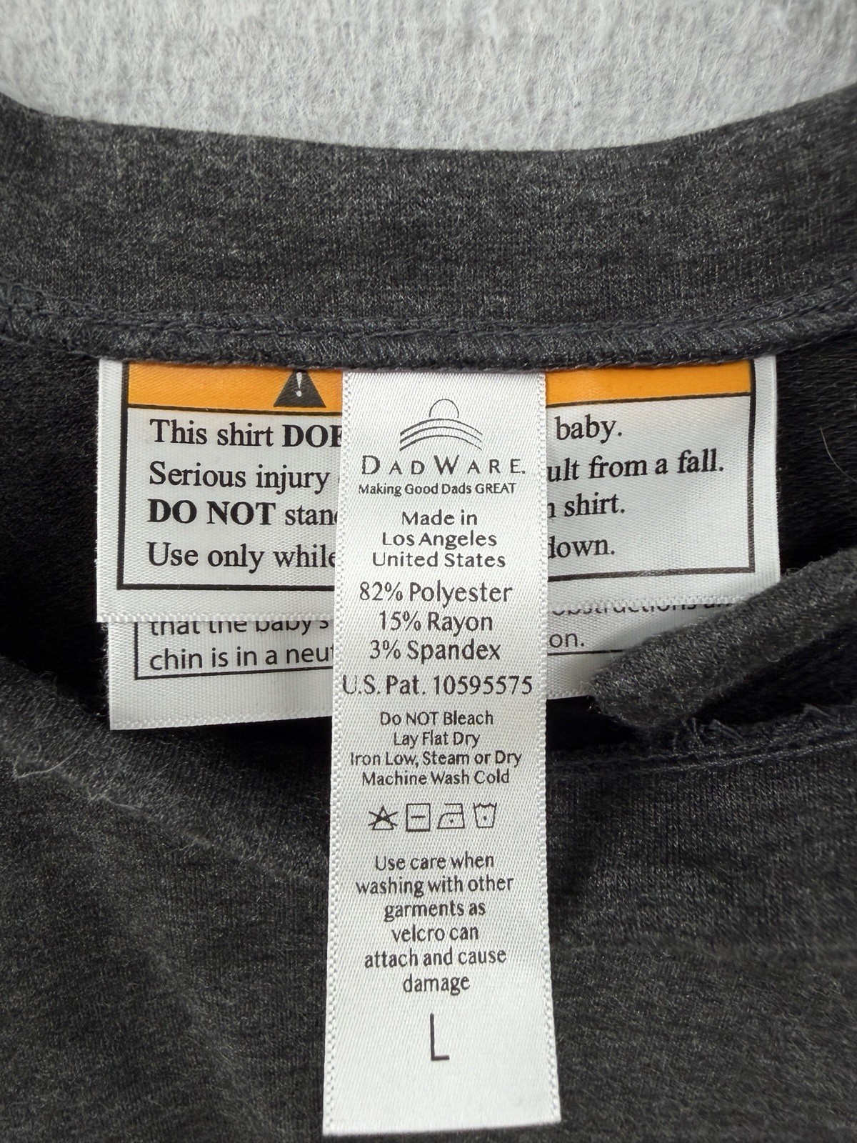 Dadware Mens Size L Gray Bondaroo Kangaroo Skin to Skin Contact T-shirt Bonding gallery