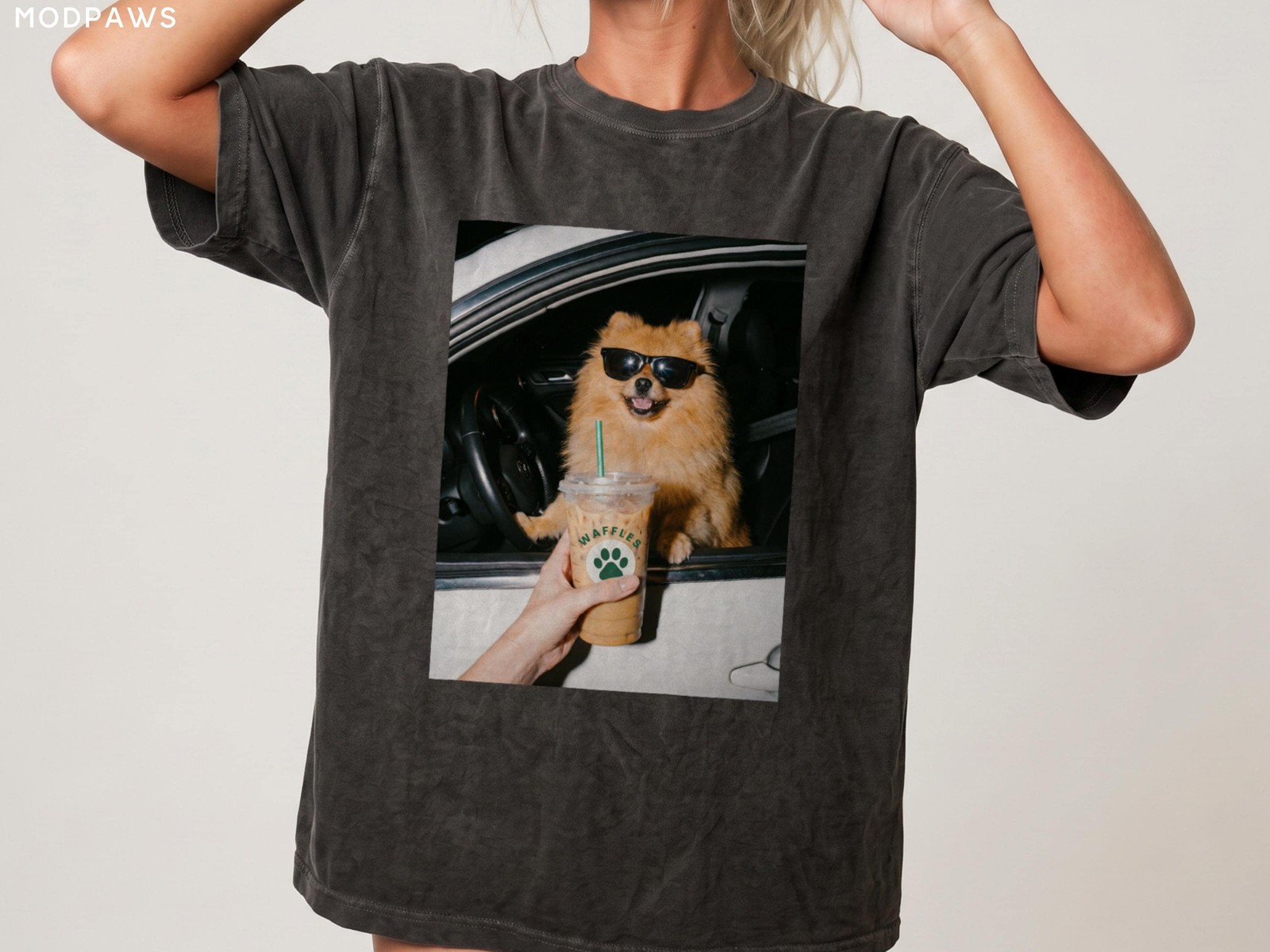 Custom Pet Photo Iced Coffee Shirt Personalized Dog Mom Tee Gift gallery