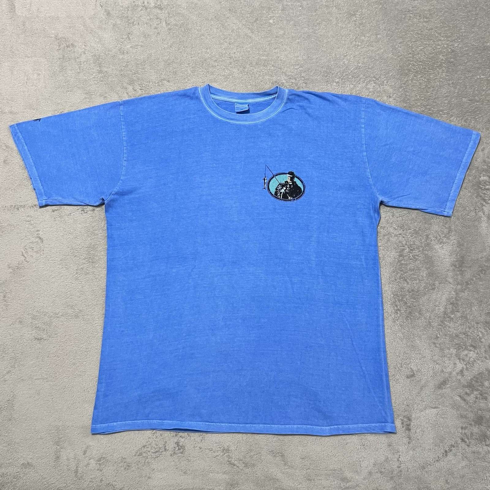 Crazy Shirts Shirt Mens 2XL Blue Fisherman Never Die They Just Smell that Way
