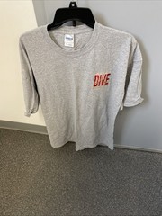 VINTAGE DIVE BAHAMAS SHIRT EMBROIDERED STITCHED GREY 2XL
