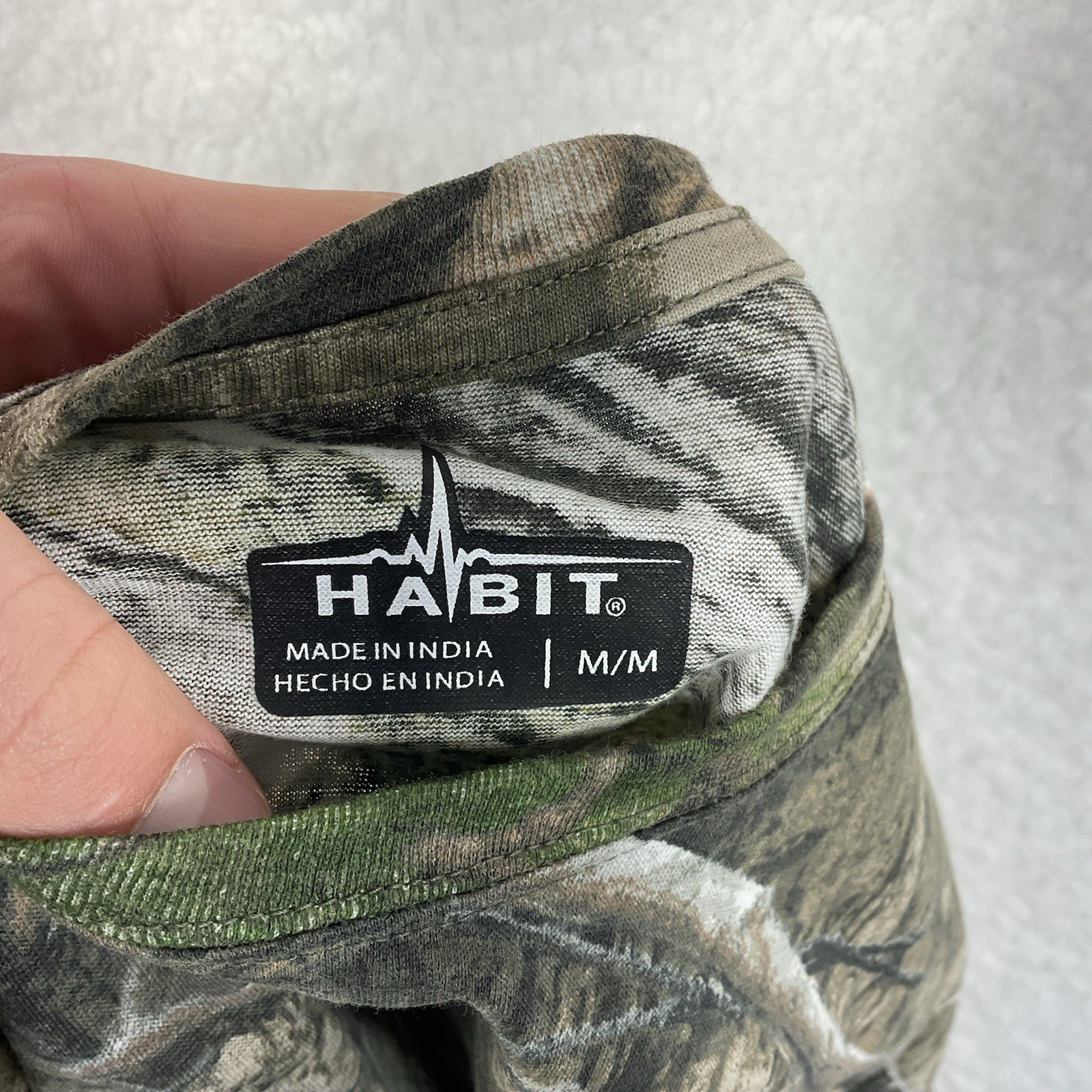 Mens Habit Camo Official Mossy Oak Outdoors Hunting Short Sleeve Shirt M gallery