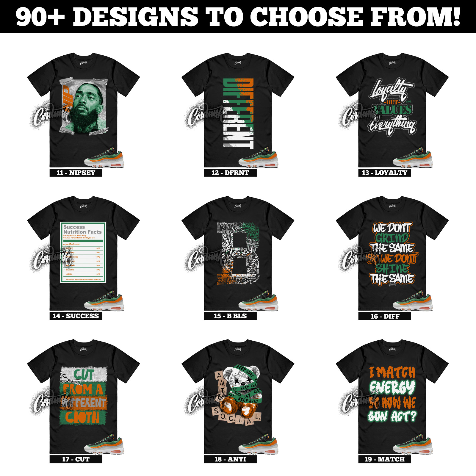 Air Max 95 Yardrunners Famu Orange Horizon Hurricane Green Miami Sneaker T Shirt gallery