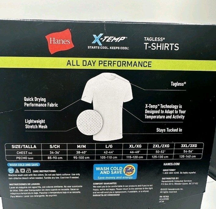 Hanes Men's X-Temp All Day Breathable Mesh Crewneck Undershirts 3-Pack XL gallery