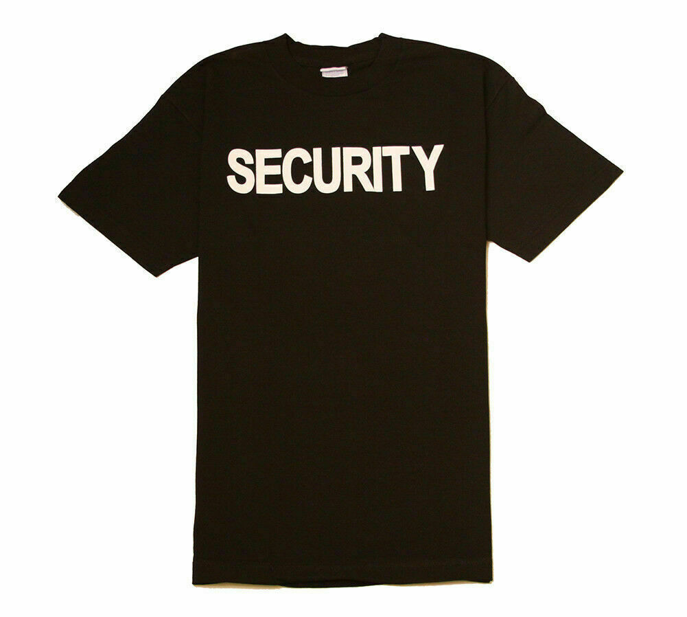4XL BLACK SECURITY BOUNCER STAFF GUARD SHIRT UNIFORM CONCERT CLUB EVENT
