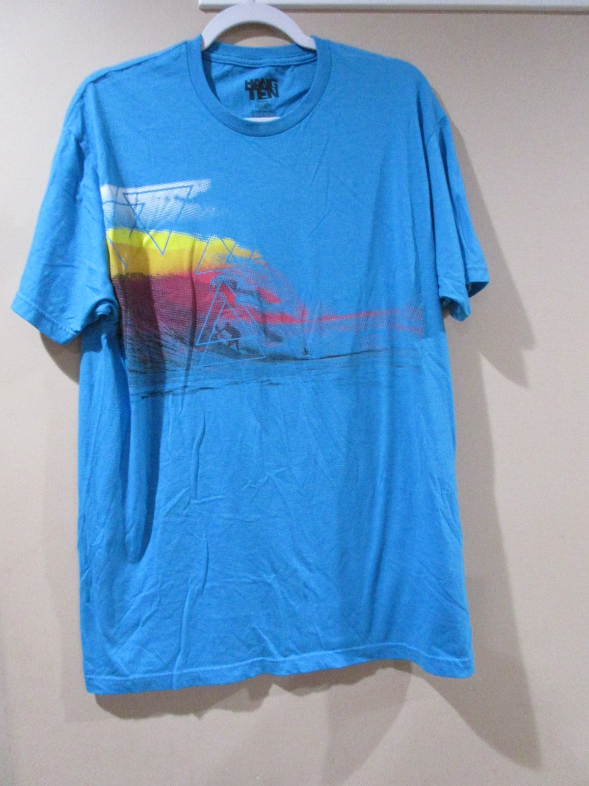 Hang Ten Surfer Graphic T-Shirt Men XL Blue Retro Style