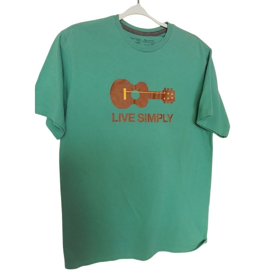 Patagonia Responsibili-Tee Live Simply Guitar Graphic Tee S Green gallery