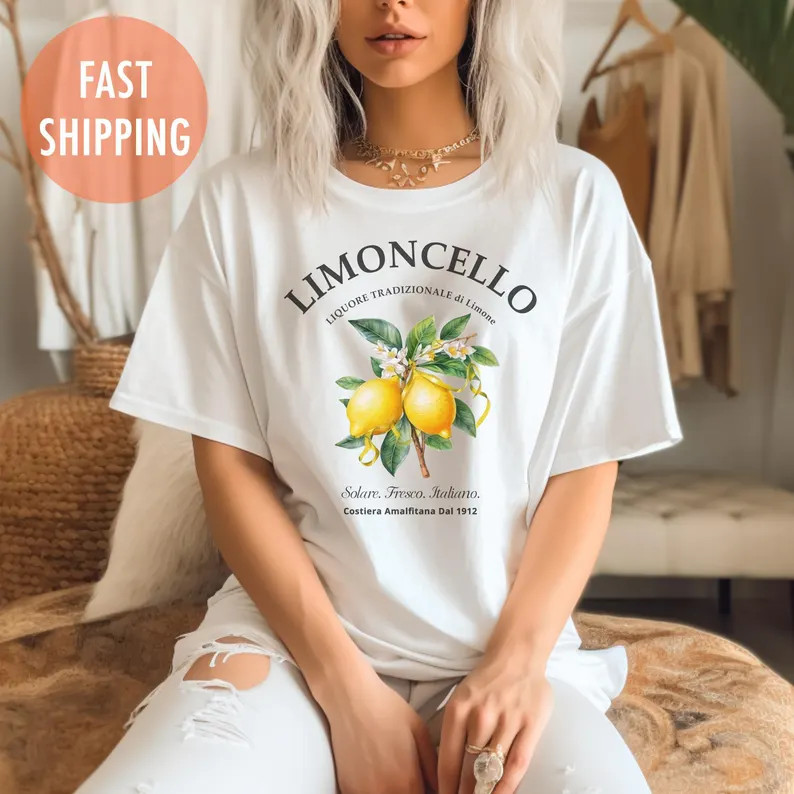 Limoncello Shirt, Amalfi Coast Italy Lemons T-shirt gallery