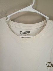 Men’s Duluth Trading Company Short Sleeve T-shirt Oatmeal Large Standard Fit Un