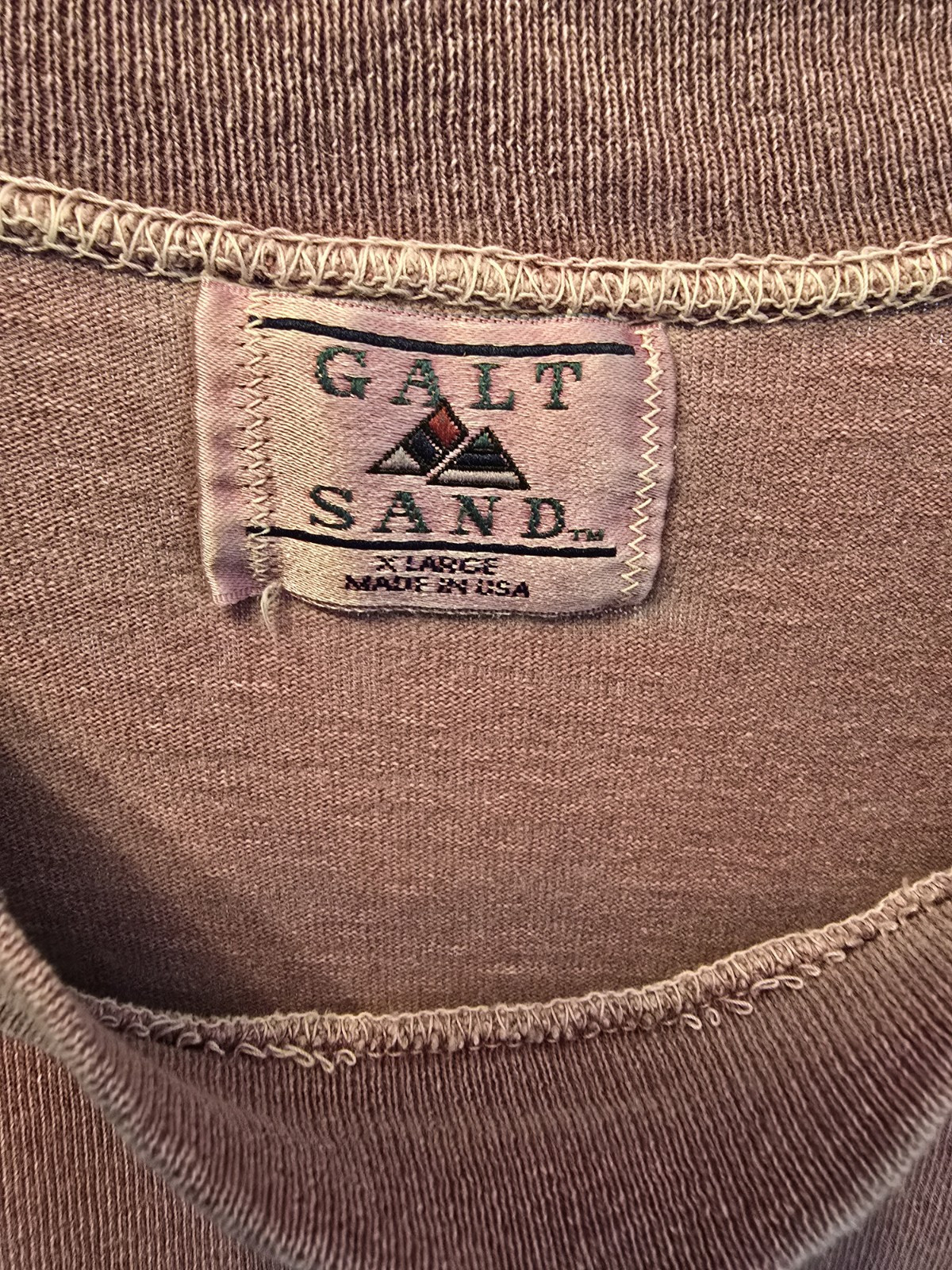 Vintage Galt Sand Australia Distressed Purple Mens XL Short Sleeve T Shirt Faded gallery