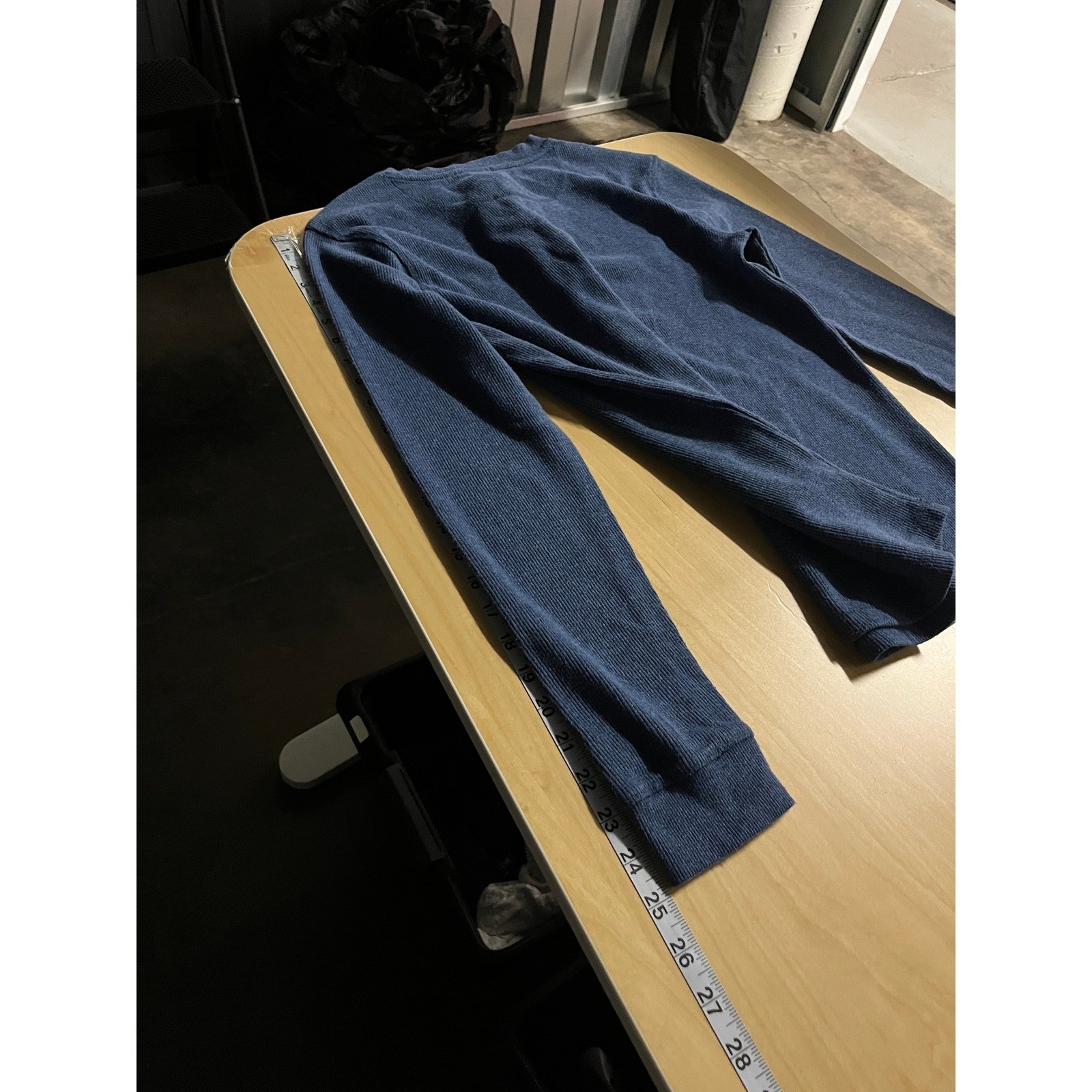 Members Mark Mens Long Sleeve Waffle Knit Henley S Blue Thermal Layers gallery