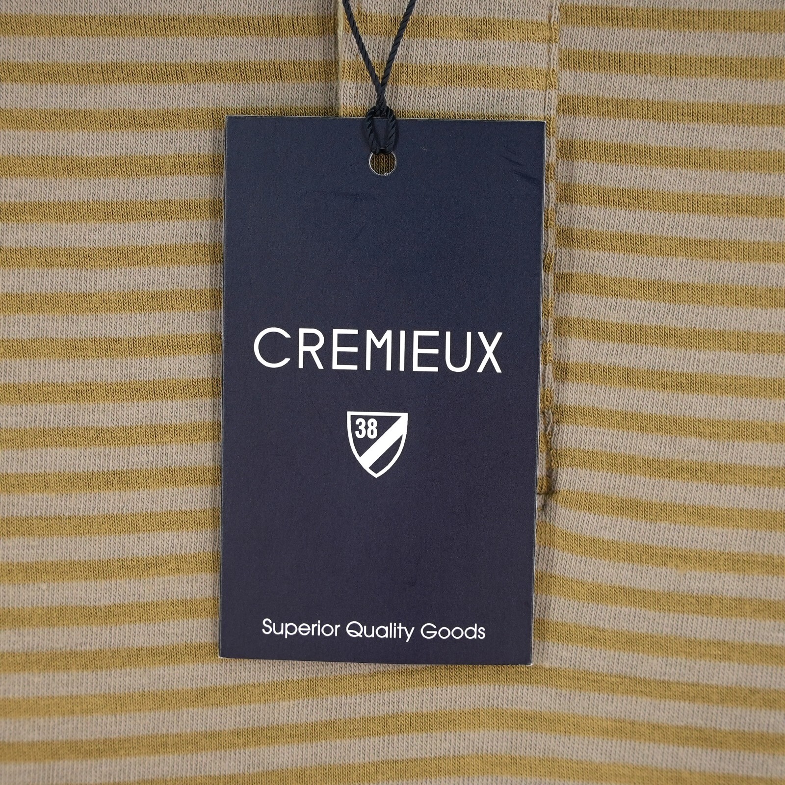 Cremieux Men's Long-Sleeve Henley Shirt XXL Gold Gray Striped NWT $69.50 gallery