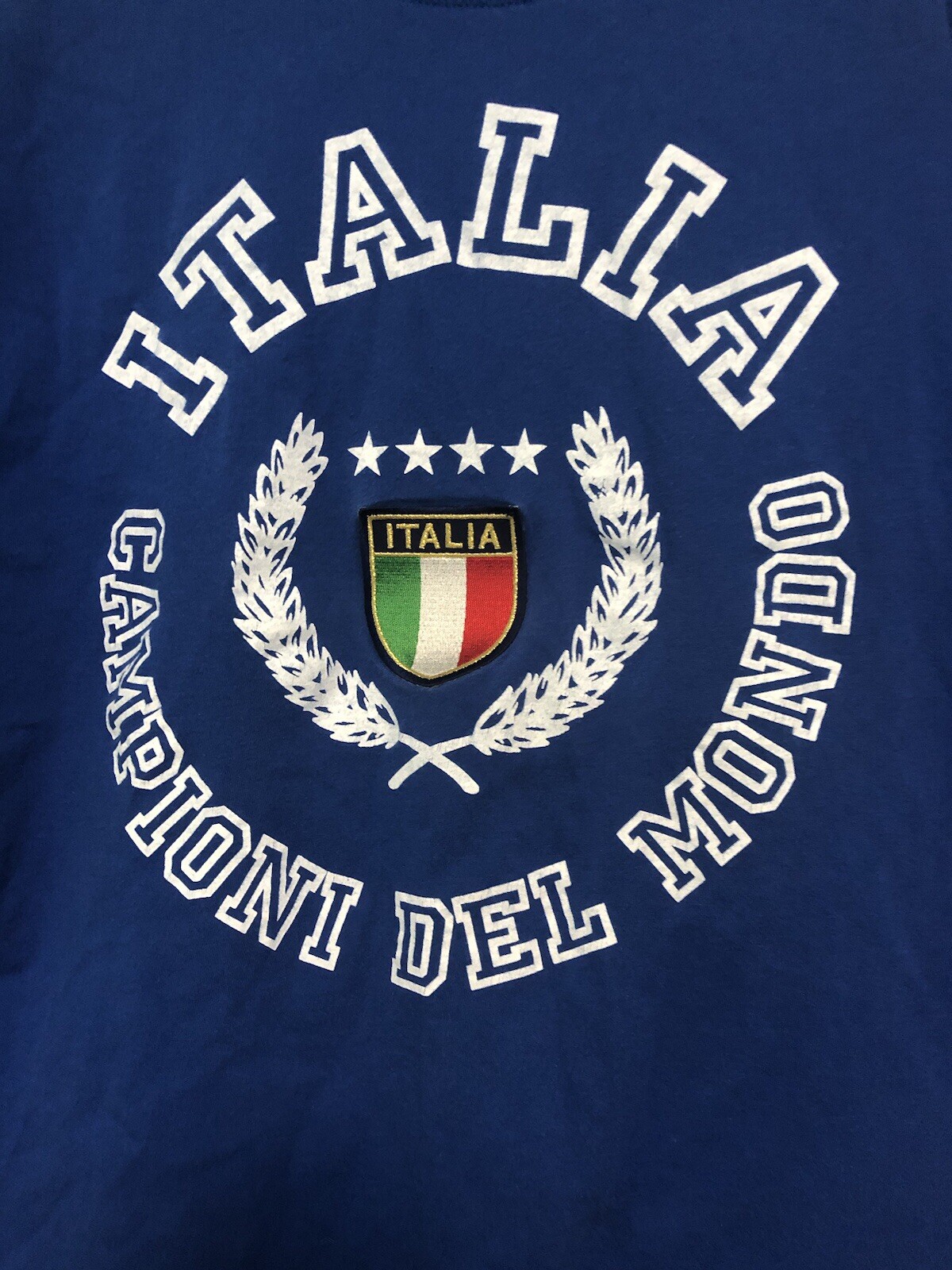 ITALIA CAMPIONI DEL MONDO SOCCER T-SHIRT Large Measurements In Description gallery