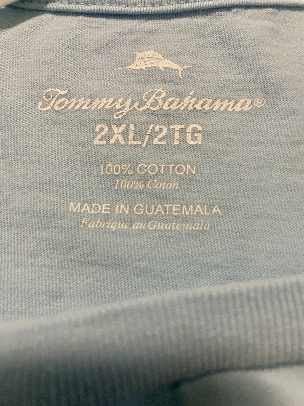 Tommy Bahama Men's 2XL T-Shirt Light Blue "Call Me Old Fashioned" Marlin Graphic gallery