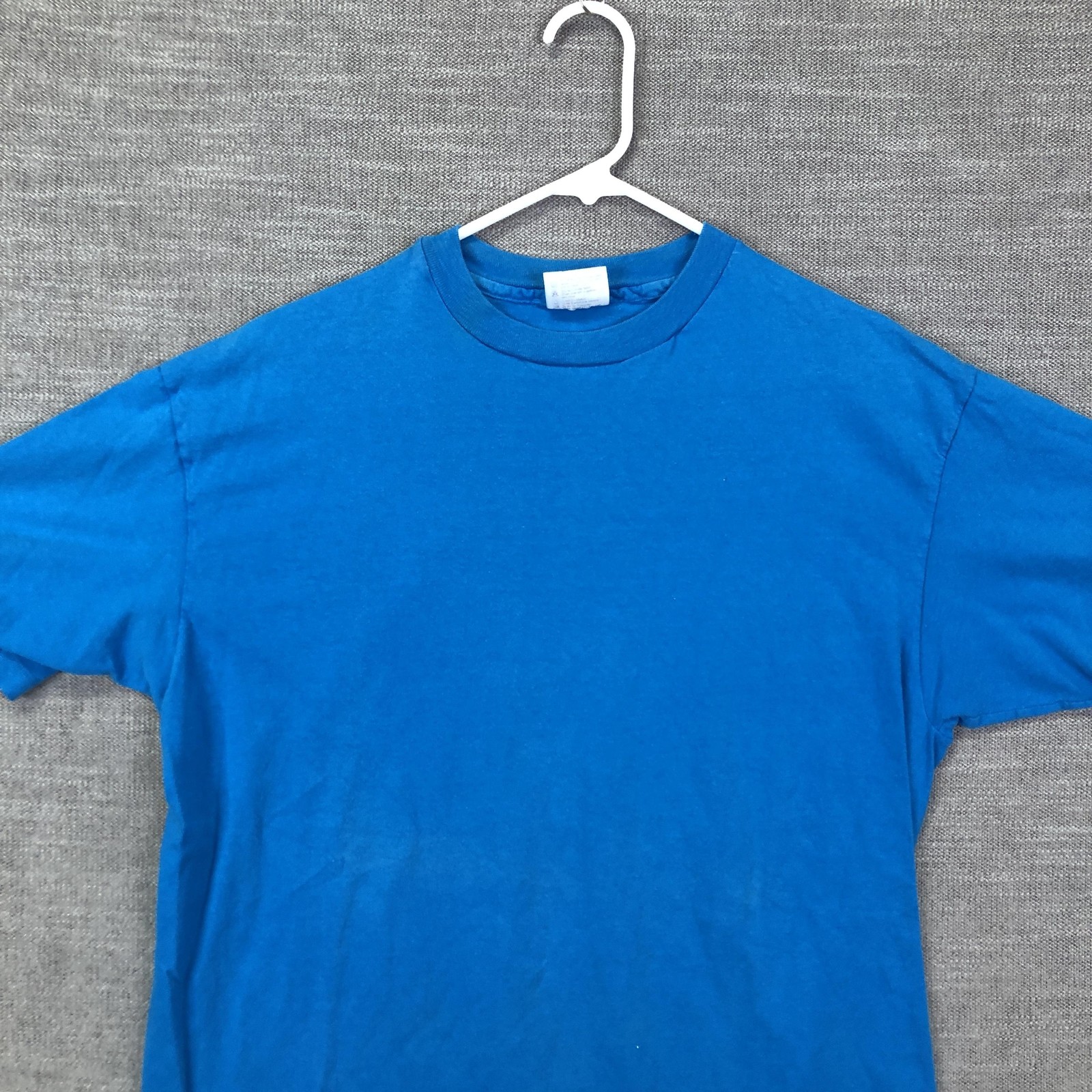 Vintage Hanes Beefy-T Shirt Mens XL Blue Made USA Cotton Blank Tee Top 90s SS gallery