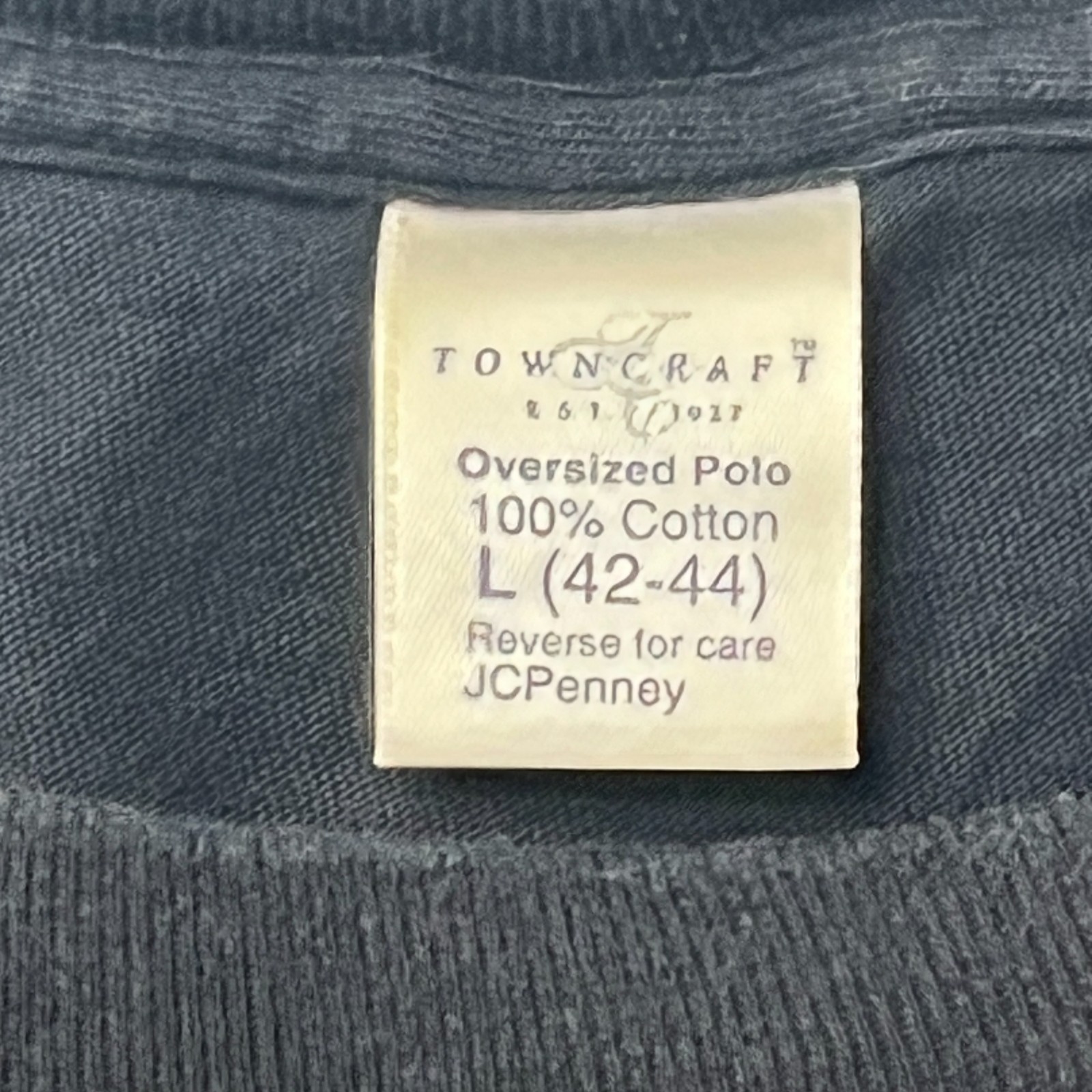 JC Penny T Shirt Pocket Short Sleeve Large VTG 80s Cotton BLACK Made in USA gallery