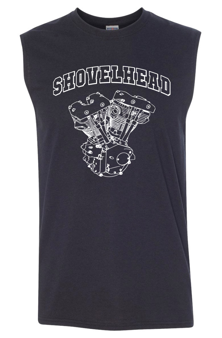 SHOVELHEAD Engine SLEEVELESS T-shirt – Harley Biker Sturgis