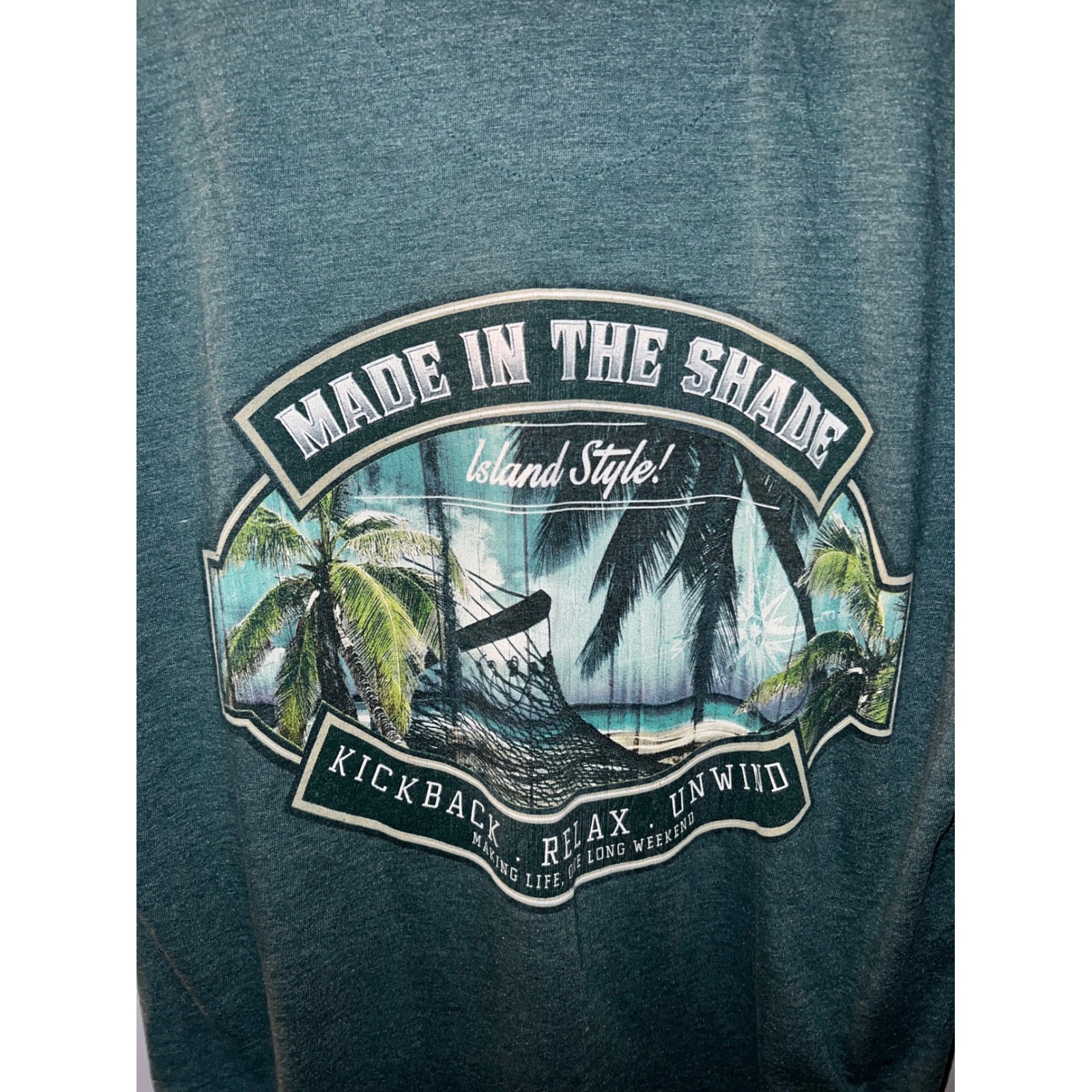 Newport Blue Mens Made In The Shade Graphic Tee Heather Teal Green Large gallery