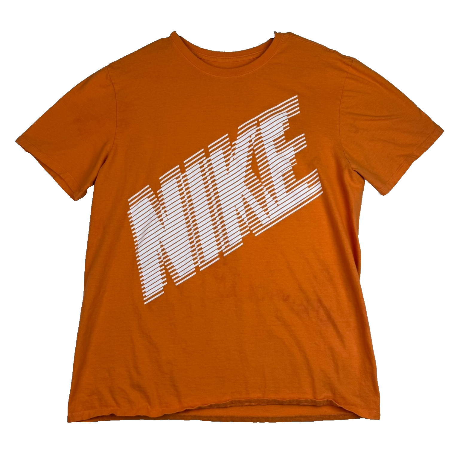 Nike Athletic Cut T-Shirt Men's Size Large Short Sleeve Crewneck Orange gallery