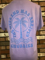 Chubbies T Shirt Weekend Has Arrived Purple The Relaxer Short Sleeve Mens L