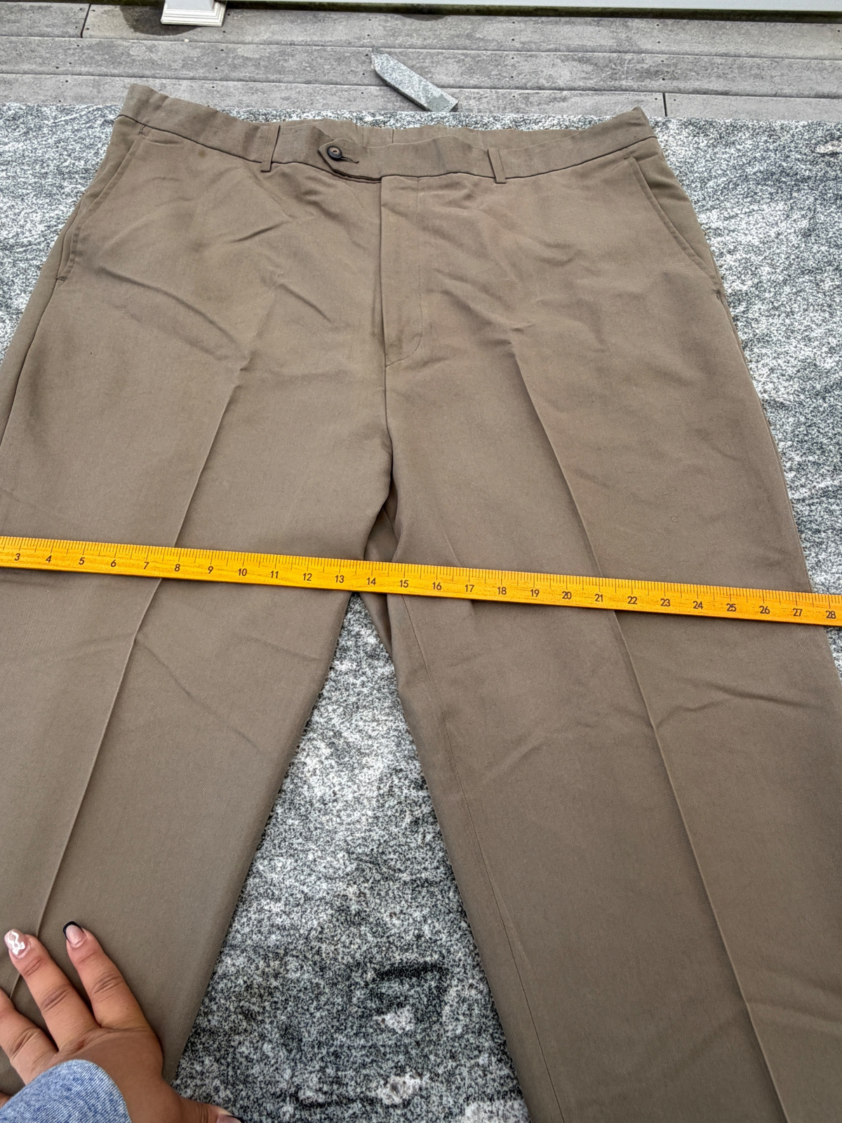 Vintage Yuppie 2000s Khaki Cotton Trousers Unisex Casual Medium gallery