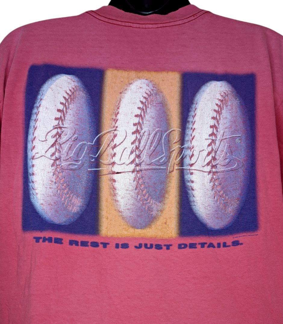 Big Ball Sports Baseball Vintage 90s Tshirt Red Size XL Made In USA