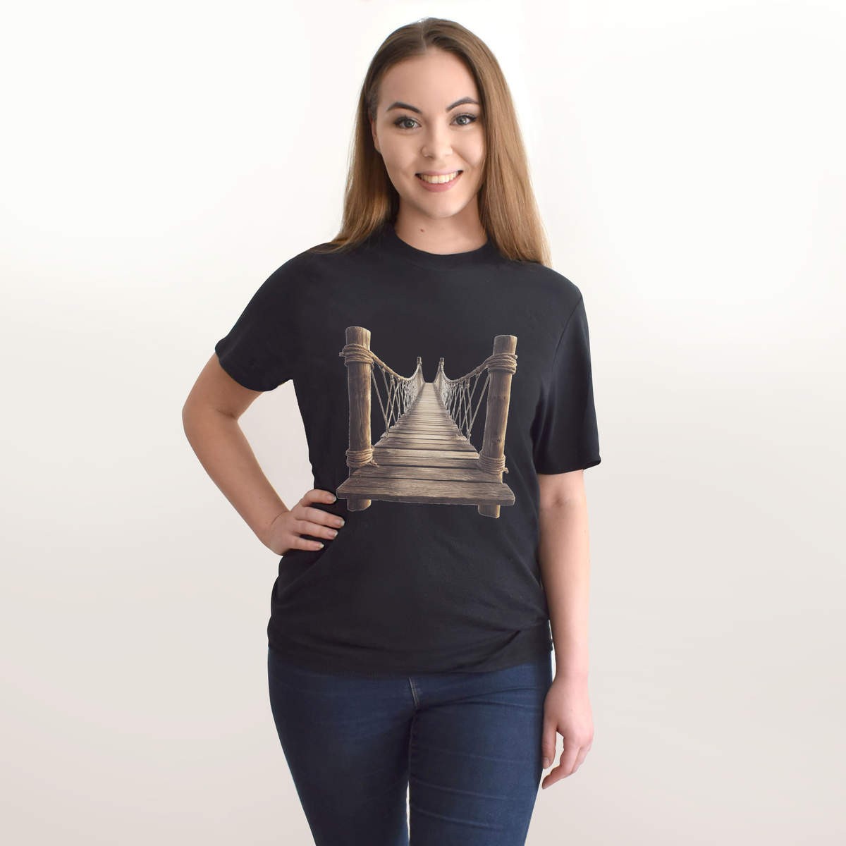 'Wooden Bridge Front View' Unisex T-Shirt - 100% Cotton (S-XXL) (TA052586) gallery