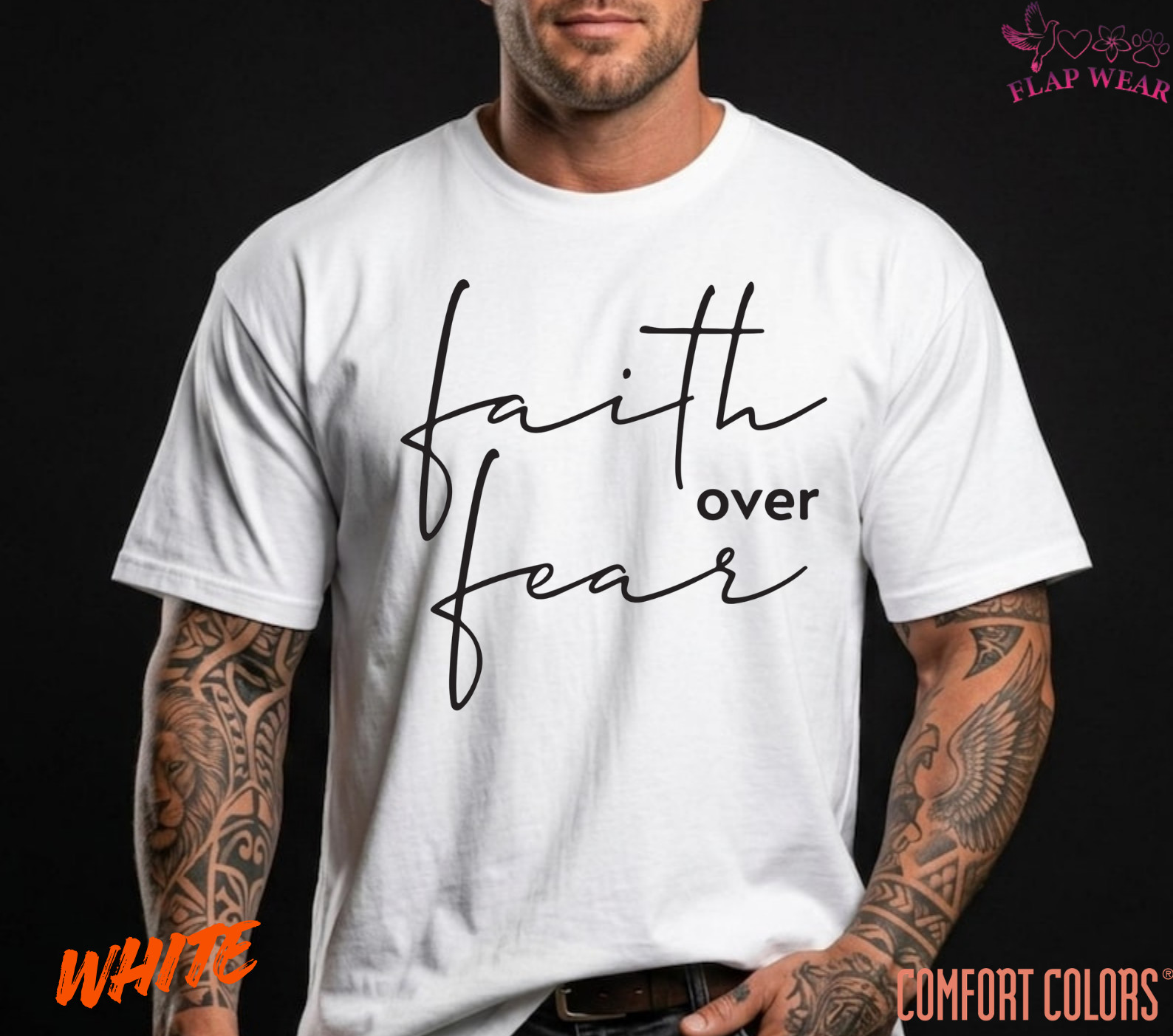 Unisex Faith Over Fear Christian T-Shirt, Men T shirt,Women T shirt Gift gallery