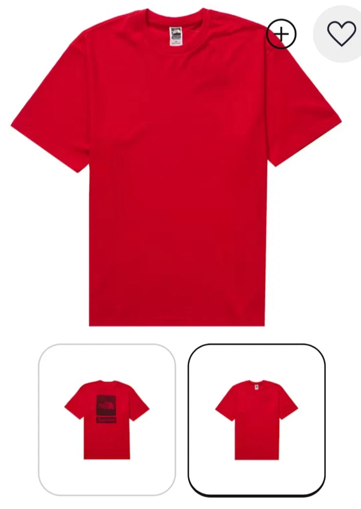 Supreme The North Face S/S Top Graphic Tee,SS24 Red,Size Large gallery
