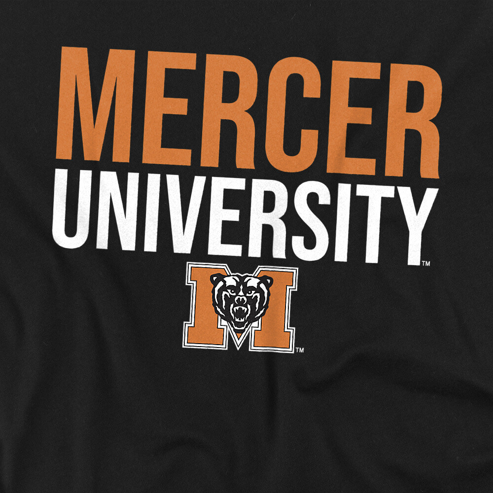 Mercer University Adult T-Shirt Stacked, Black, S-5XL gallery
