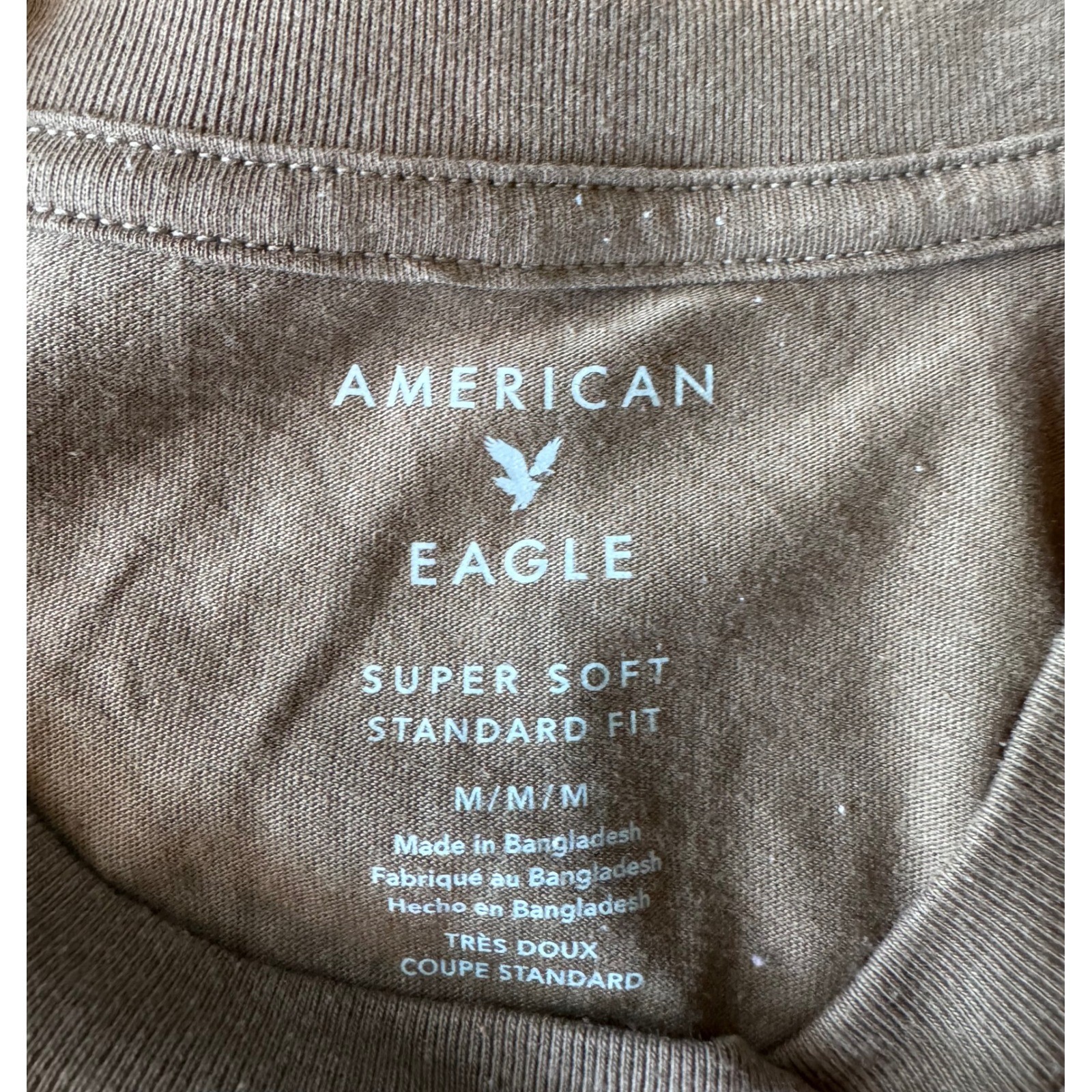 Bundle of 2 American Eagle Super Soft T-Shirts Mens Medium Blue Olive gallery